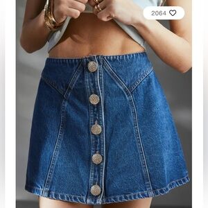 Urban Outfitters Blue Denim Mini Skirt XS - S Kaitlin Olsen Wore On The Mick!
